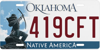 OK license plate 419CFT