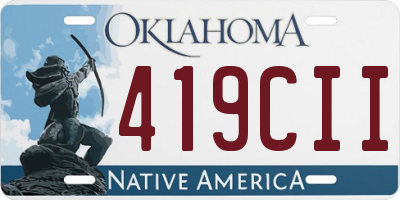 OK license plate 419CII