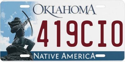OK license plate 419CIO