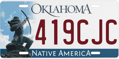 OK license plate 419CJC