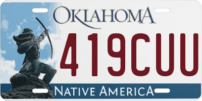 OK license plate 419CUU