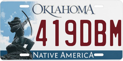 OK license plate 419DBM