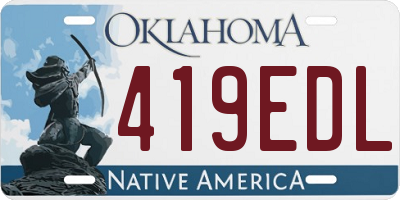 OK license plate 419EDL