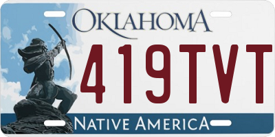 OK license plate 419TVT