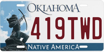 OK license plate 419TWD