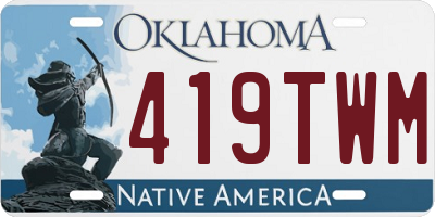 OK license plate 419TWM