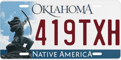 OK license plate 419TXH