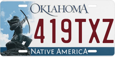 OK license plate 419TXZ