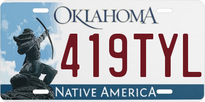 OK license plate 419TYL