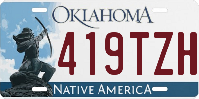OK license plate 419TZH