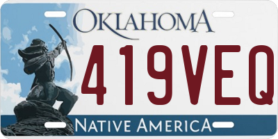 OK license plate 419VEQ