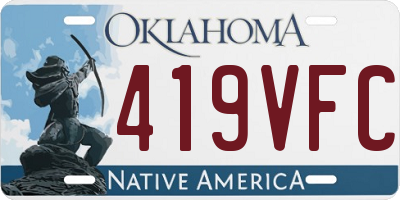 OK license plate 419VFC
