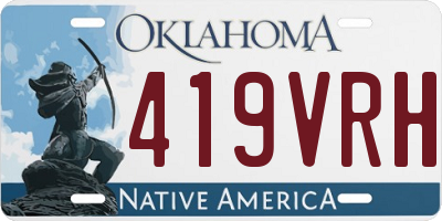 OK license plate 419VRH