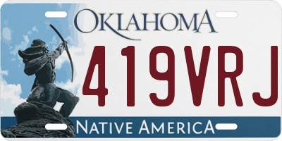 OK license plate 419VRJ