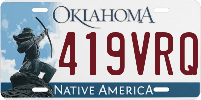 OK license plate 419VRQ