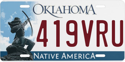 OK license plate 419VRU