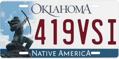 OK license plate 419VSI