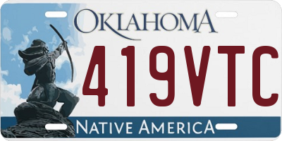 OK license plate 419VTC