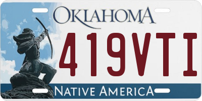 OK license plate 419VTI