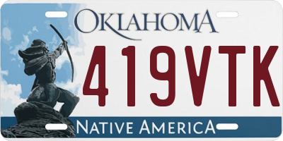 OK license plate 419VTK