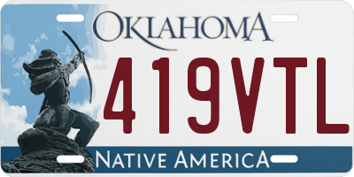 OK license plate 419VTL