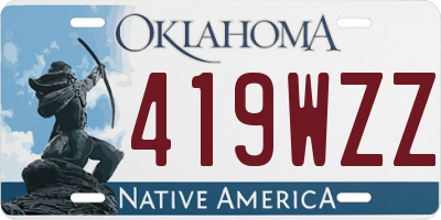 OK license plate 419WZZ