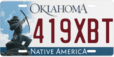 OK license plate 419XBT
