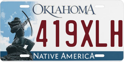 OK license plate 419XLH