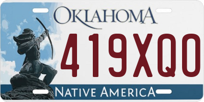 OK license plate 419XQO