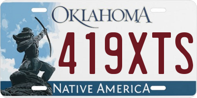 OK license plate 419XTS