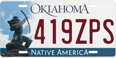 OK license plate 419ZPS