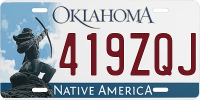 OK license plate 419ZQJ