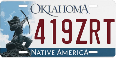 OK license plate 419ZRT