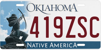 OK license plate 419ZSC