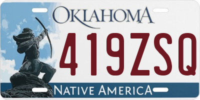 OK license plate 419ZSQ