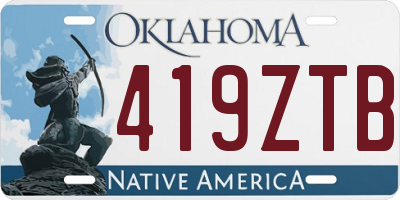 OK license plate 419ZTB