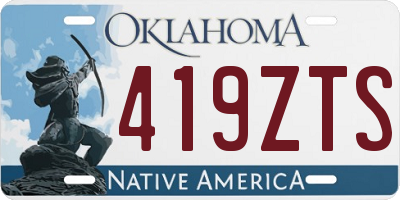 OK license plate 419ZTS