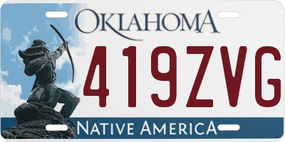 OK license plate 419ZVG