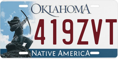 OK license plate 419ZVT