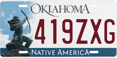 OK license plate 419ZXG