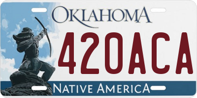 OK license plate 420ACA