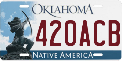 OK license plate 420ACB