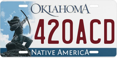 OK license plate 420ACD