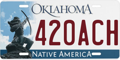 OK license plate 420ACH