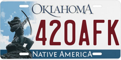 OK license plate 420AFK