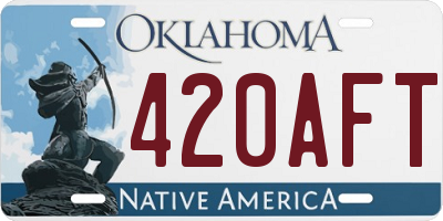 OK license plate 420AFT