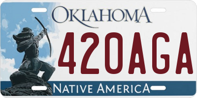 OK license plate 420AGA