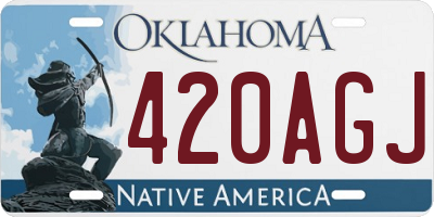 OK license plate 420AGJ
