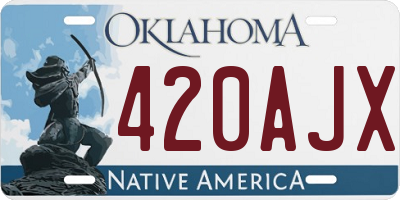 OK license plate 420AJX