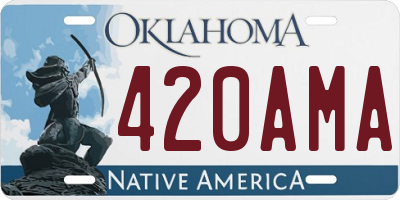 OK license plate 420AMA